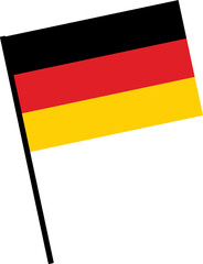 Flag of Germany. Flat design illustration.	