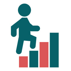 Climbing Steps Icon Style