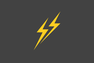 Illustration vector graphic of yellow thunder. Good for logo