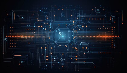 Abstract technology background. Futuristic interface