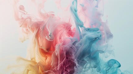 Delve into the depths of creativity with a mesmerizing blend of blurred pink, blue, red, green, and yellow tones, their grainy and abstract flowing forms adding a touch of mystery and elegance.