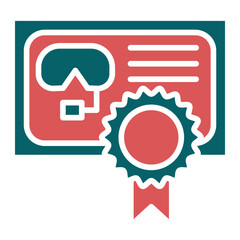 Diving Certificate Icon Style
