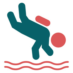 Drift Diving Icon Style
