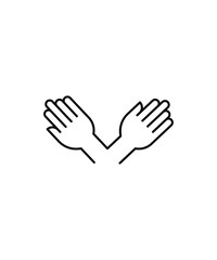 hands icon, vector best line icon.