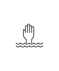 helping hand icon, vector best line icon.