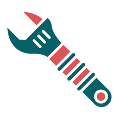 Adjustable Wrench Icon Style