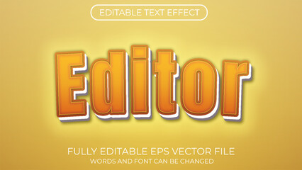Editor editable text effect. Editable text style effect