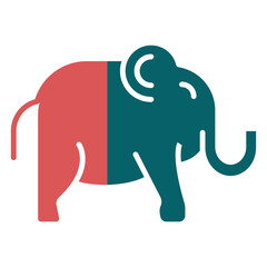 Circus Elephant Icon Style