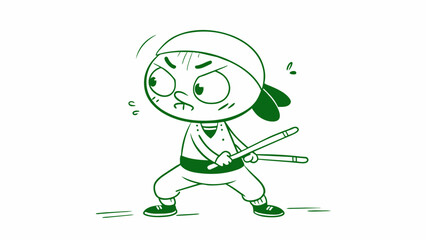 tai chi sword in sport clothes