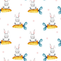 cute easter with bunny template card design for background	