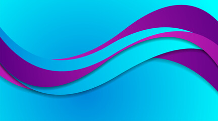 Blue and violet waves minimal abstract elegant background. Vector corporate design