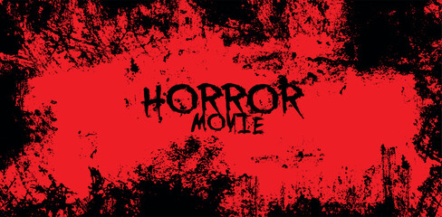 horror movie sign on white background	