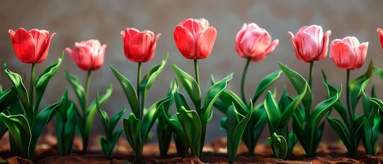 Abwaschbare Fototapete Tulips on isolated background © ARTwithPIXELS