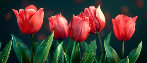 Gardinen Tulips on isolated background © ARTwithPIXELS