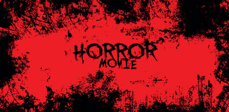 horror movie sign on white background	
