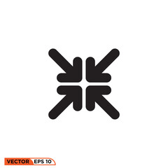 Arrow icon design vector graphic of template, sign and symbol