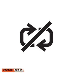 Arrow icon design vector graphic of template, sign and symbol