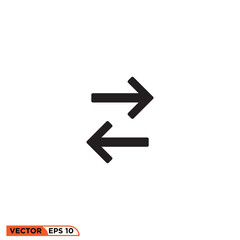 Arrow icon design vector graphic of template, sign and symbol