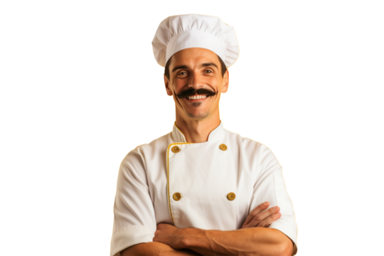 chef holding a knife generative ai