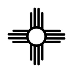 sacred sun symbol of the Zia, an indigenous native American pueblo people 