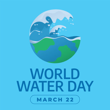 World Water Day vector design template good for celebration usage. water illustration. tsunami vector image. eps 10.