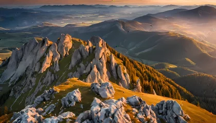 Möbelaufkleber Tatra sunset in the mountains