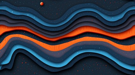 Abstract Geometric Layers with Celestial Elements