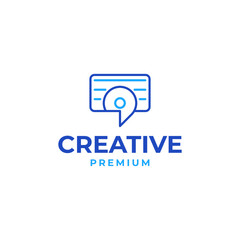 Fototapeta premium Creative Pin And Chat Logo Design Concept Vector Illustration