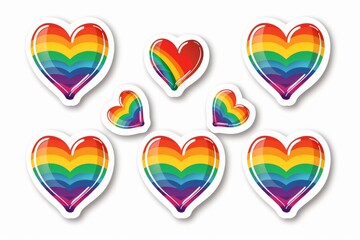 LGBTQ Sticker trans love design. Rainbow balmy motive lgbtq pride sticker for fridge diversity Flag illustration. Colored lgbt parade demonstration dramatic. Gender speech and rights closeted