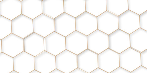 	
Seamless creative geometric Pattern of white hexagon white abstract hexagon wallpaper or background. 3D Futuristic abstract honeycomb mosaic white background. white hexagon geometric texture.