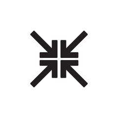 Arrow icon design vector graphic of template, sign and symbol