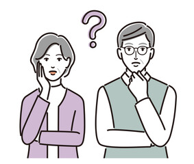 疑問を持つシニア夫婦