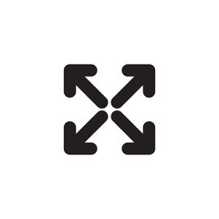 Arrow icon design vector graphic of template, sign and symbol