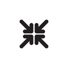 Arrow icon design vector graphic of template, sign and symbol