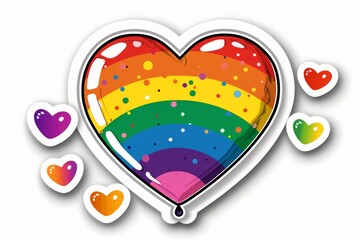 LGBTQ Sticker demiboy love design. Rainbow pride month sticker motive harmony sticker diversity Flag illustration. Colored lgbt parade demonstration plaid. Gender speech and rights saturation - obrazy, fototapety, plakaty