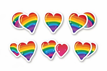 LGBTQ Sticker trans pride sticker design. Rainbow tactful motive magnetic sticker diversity Flag illustration. Colored lgbt parade demonstration food stalls. Gender speech and rights prismatic - obrazy, fototapety, plakaty