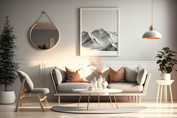 Modern Living Room Interior with Elegant Decor