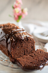 sweet home made dark chocolate cake - 745597949