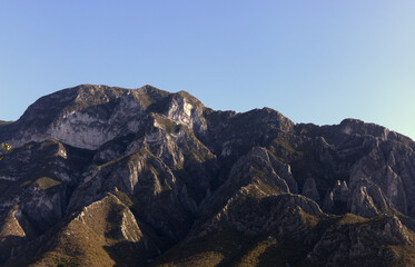 mountains in the morning