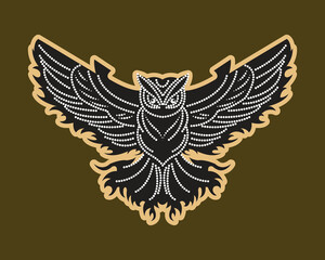 rhinestone owl vector t shirt design
