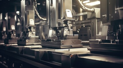 Fototapeta premium Automated Production Line in Industrial Factory