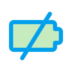 empty battery duo tone