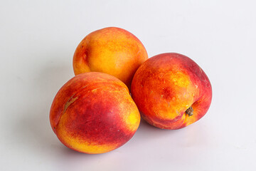 Ripe sweet juicy fresh red nectarines