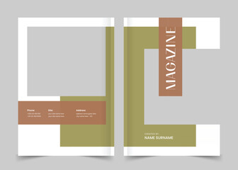 Magazine cover, Magazine Layout with Red Accents, Cover Page