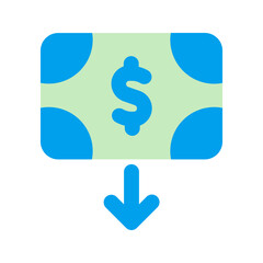 money withdrawal duo tone