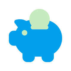 piggy bank duo tone