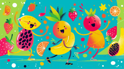 Obraz premium Healthy lifestyle pop art poster