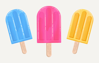 Popsicle stick or icecream vector illustration on white isolated background