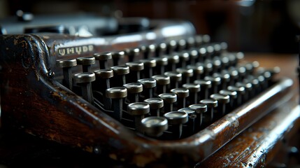 Vintage Typewriter Close-Up