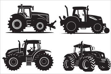 Black Tractor Silhouette: Nostalgic Farming Charm
Rural Agriculture Icons: Classic Tractor Silhouettes
Harvest Time Essentials: Farm Tractor Vector Set
Country Life Collection: Rustic Tractor